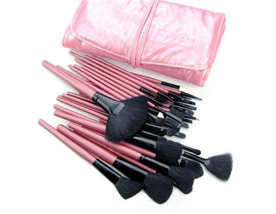 Cor 32 Lã Cosmetic Makeup Brush Set (rosa)